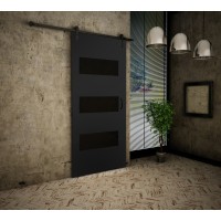 Istabas bīdāmās durvis RETRO II - Loft, melns